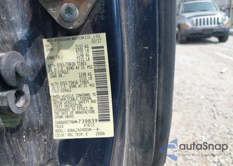 2017 Nissan Frontier Sv-I4 from USA, damaged, VIN 1N6BD0CT6HN739839